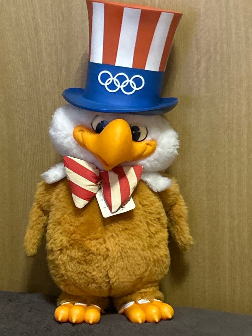 希少☆1984 ロサンゼルス五輪サム イーグル 公式 ぬいぐるみタグ付き