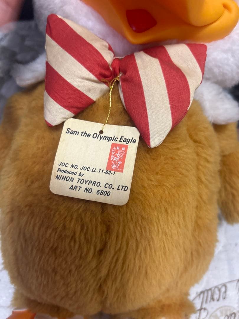 希少☆1984 ロサンゼルス五輪サム イーグル 公式 ぬいぐるみタグ付き