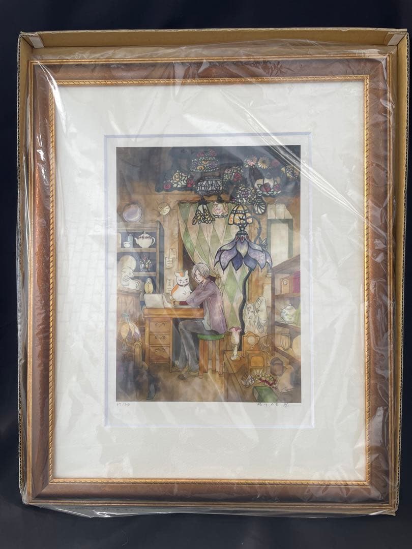 夏目友人帳 大原画展 複製原画 ニャンコ先生 版画
