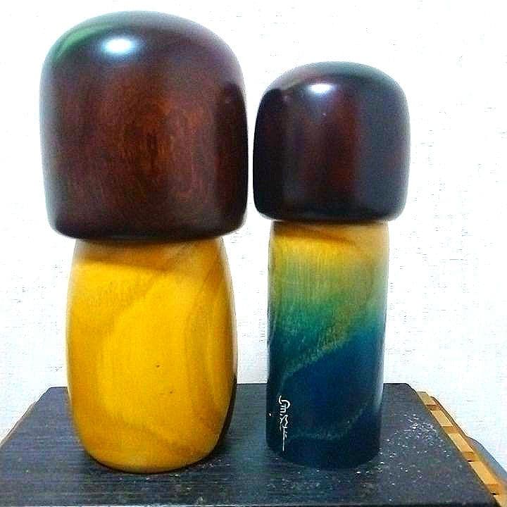 卯三郎 内閣総理大臣賞受賞作家 伝統的な創作こけし13体まとめ売り レトロ