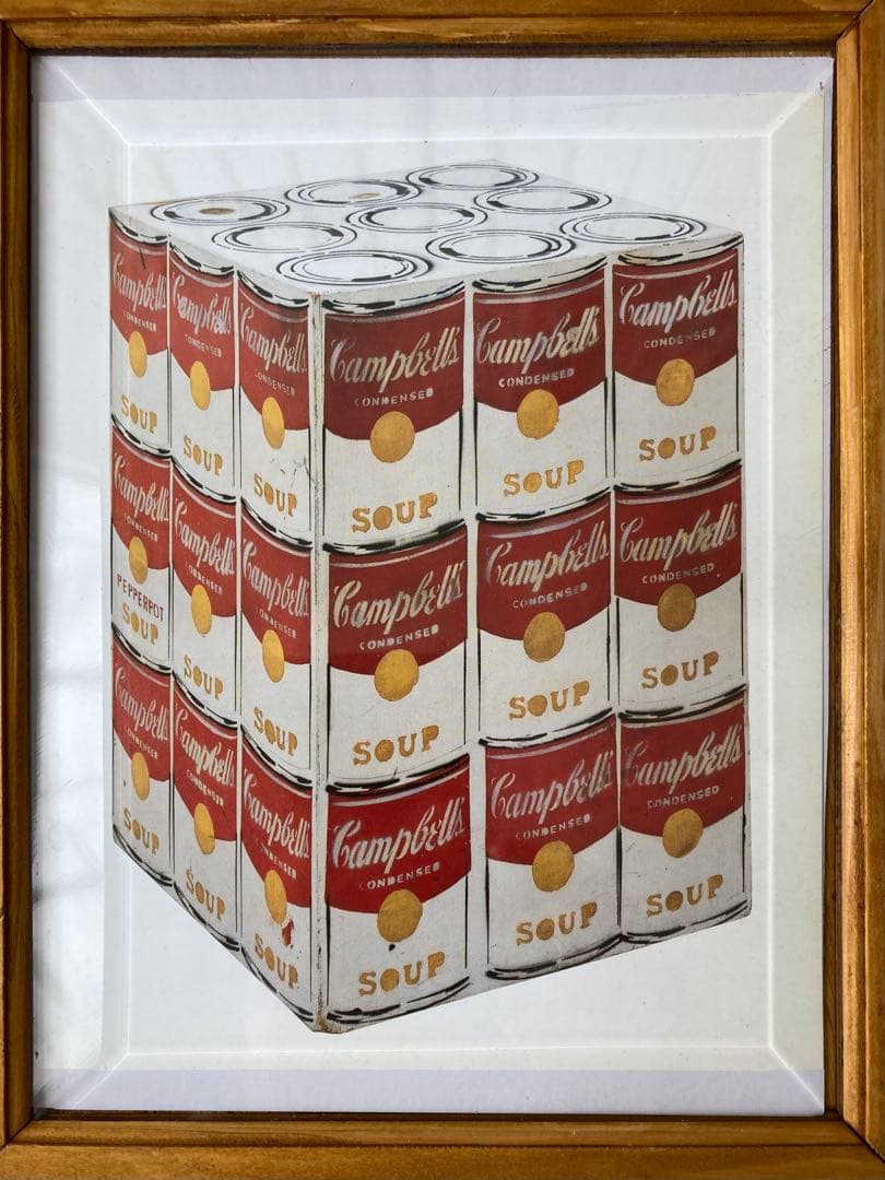 Andy Warhol Campbell’s Soup缶　立体　ウォーホル　額入