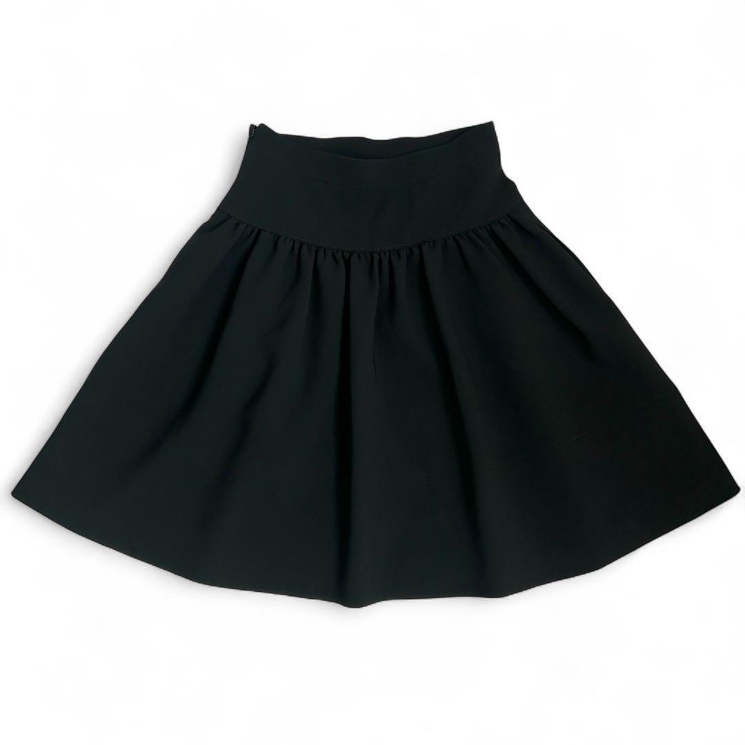 【美品】ミュウミュウ　miu miu フレアスカート　黒　ブラック　38