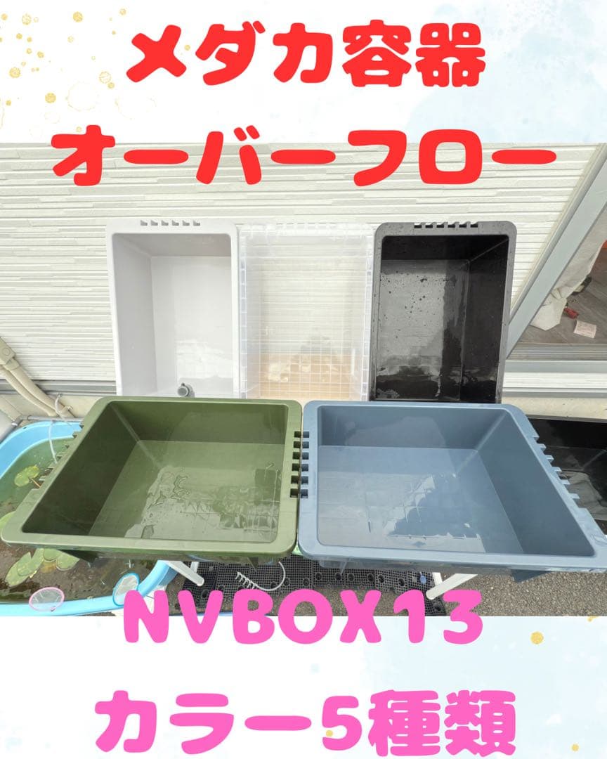 ★お買い得★NVBOX13 オーバーフロー容器 4個セットめだか飼育 容器トロ舟
