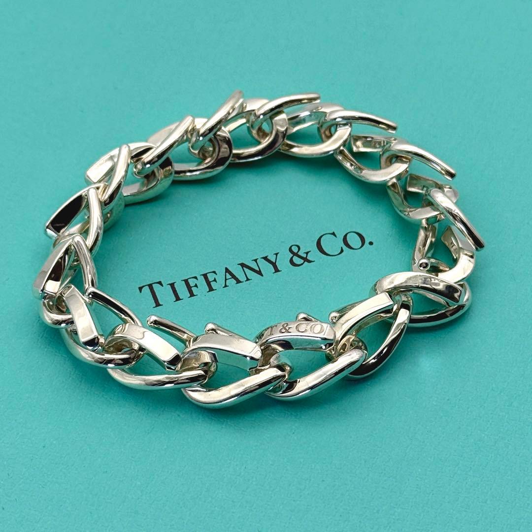 極美品 Tiffany フォージ ラージリンク ブレスレット シルバー 15コマ