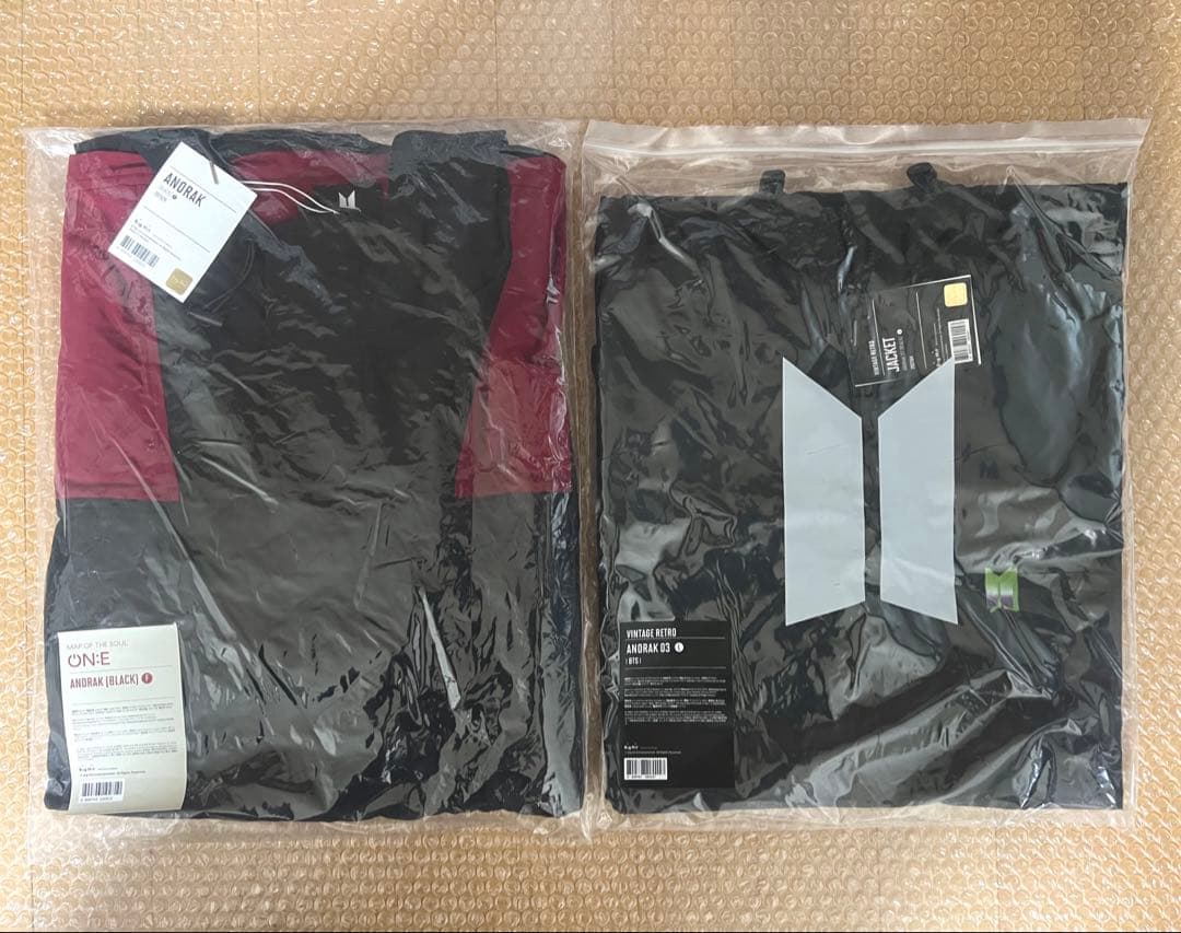 BTS 公式 ANORAK ブラック F & ANORAK 03 L セット