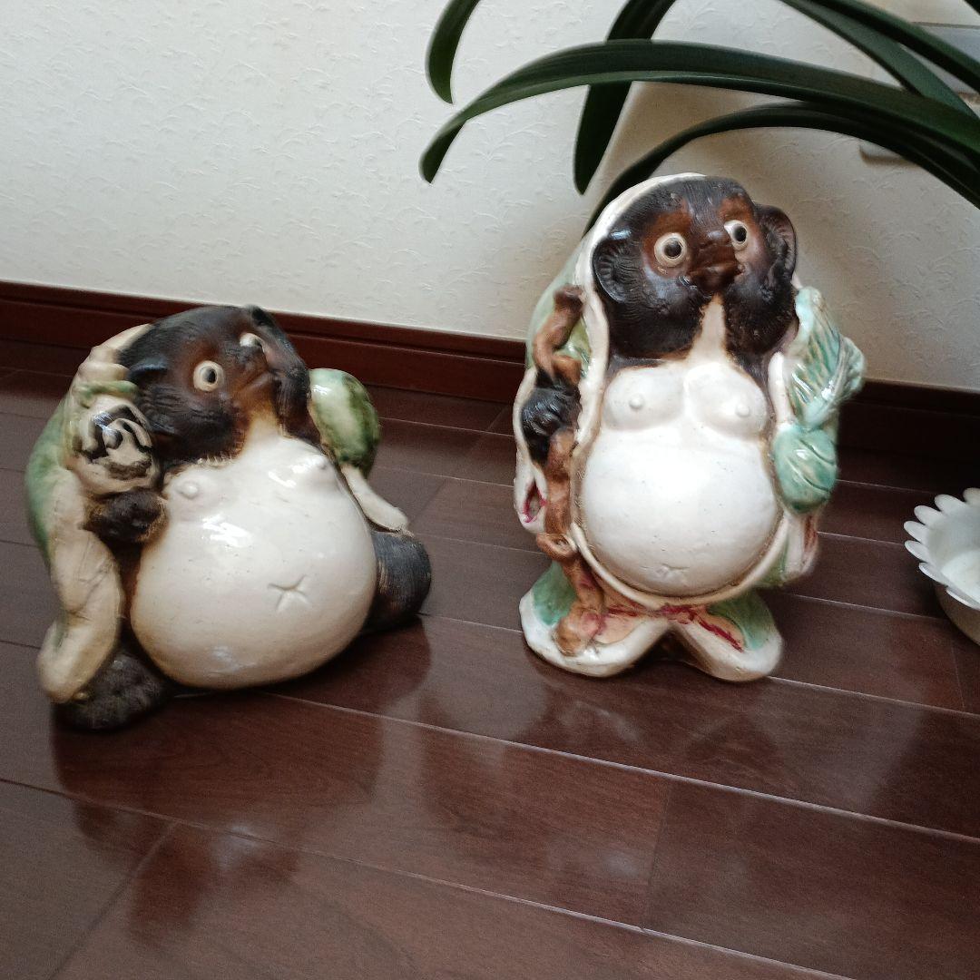 陶器の狸の置物（多色）