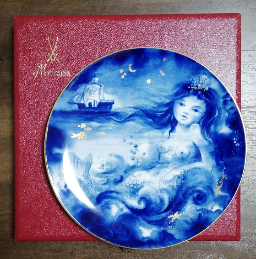 MEISSEN　マイセン　イヤープレート　皿　1983　人魚姫　マーメイド　箱付
