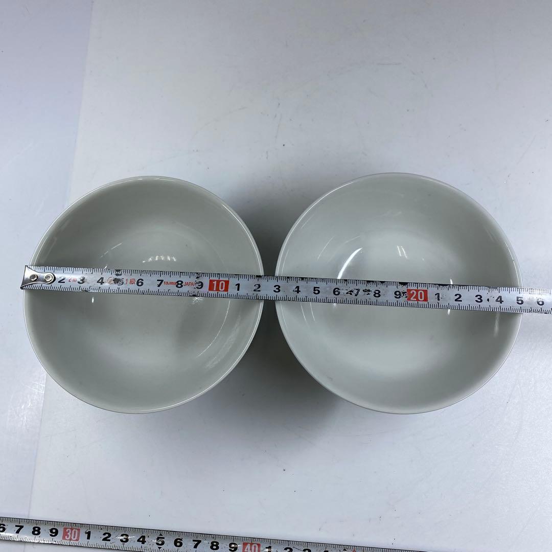 中国美術　粉彩　茶碗　2点　木箱付　直径12.4㎝ タサコサ　東な7-0123①