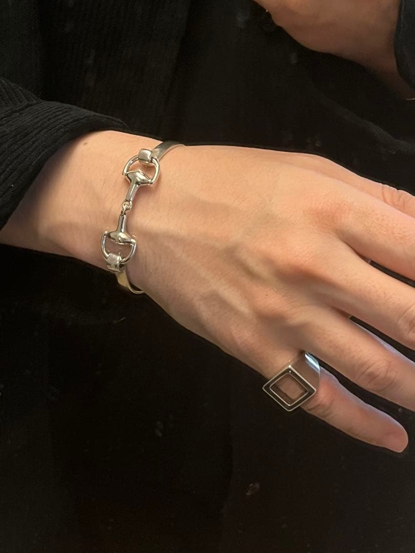 シルバー925 ホースビット ブレスレット ヴィンテージ　メキシカンジュエリー