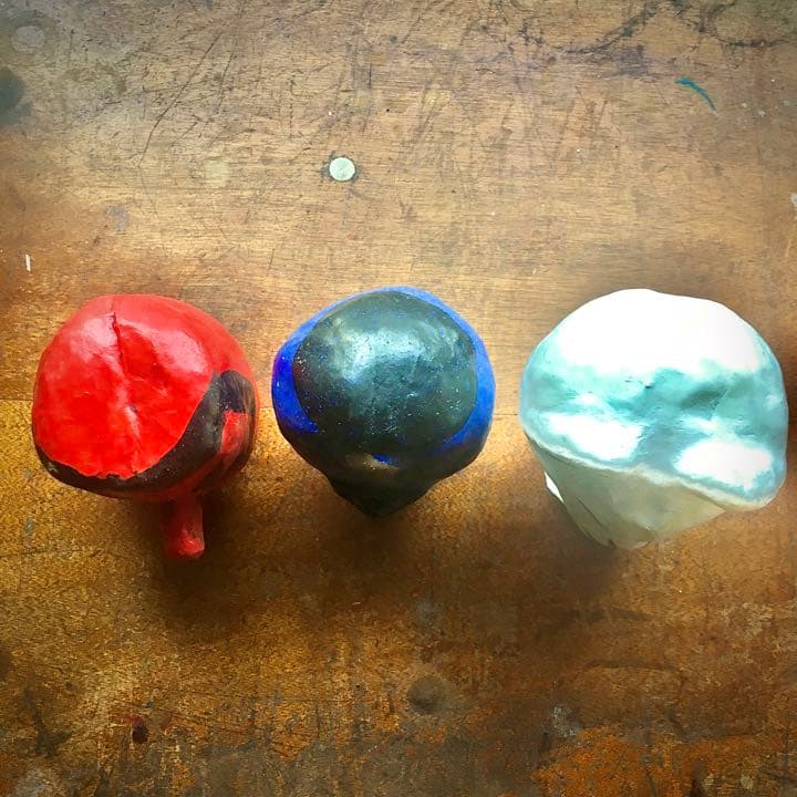 埼玉県 廃絶 郷土玩具 越谷市 砂原張子 松沢栄一 第六天神社　天狗　烏天狗　狐