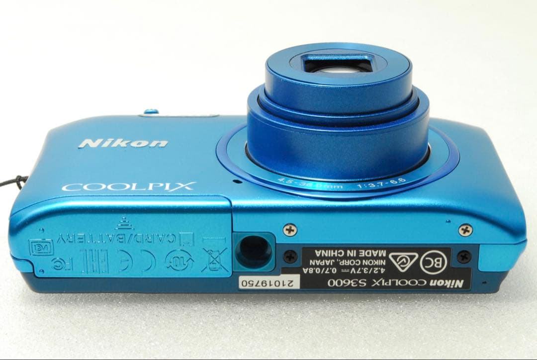 Nikon COOLPIX S3600❤️スマホ転送 動作確認済 ニコン ブルー