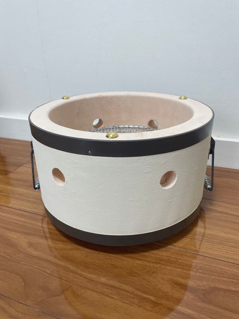 絶版入手不可 能登ダイヤ工業 極厚天然珪藻土切り出し七輪30cm特大　ステン網付