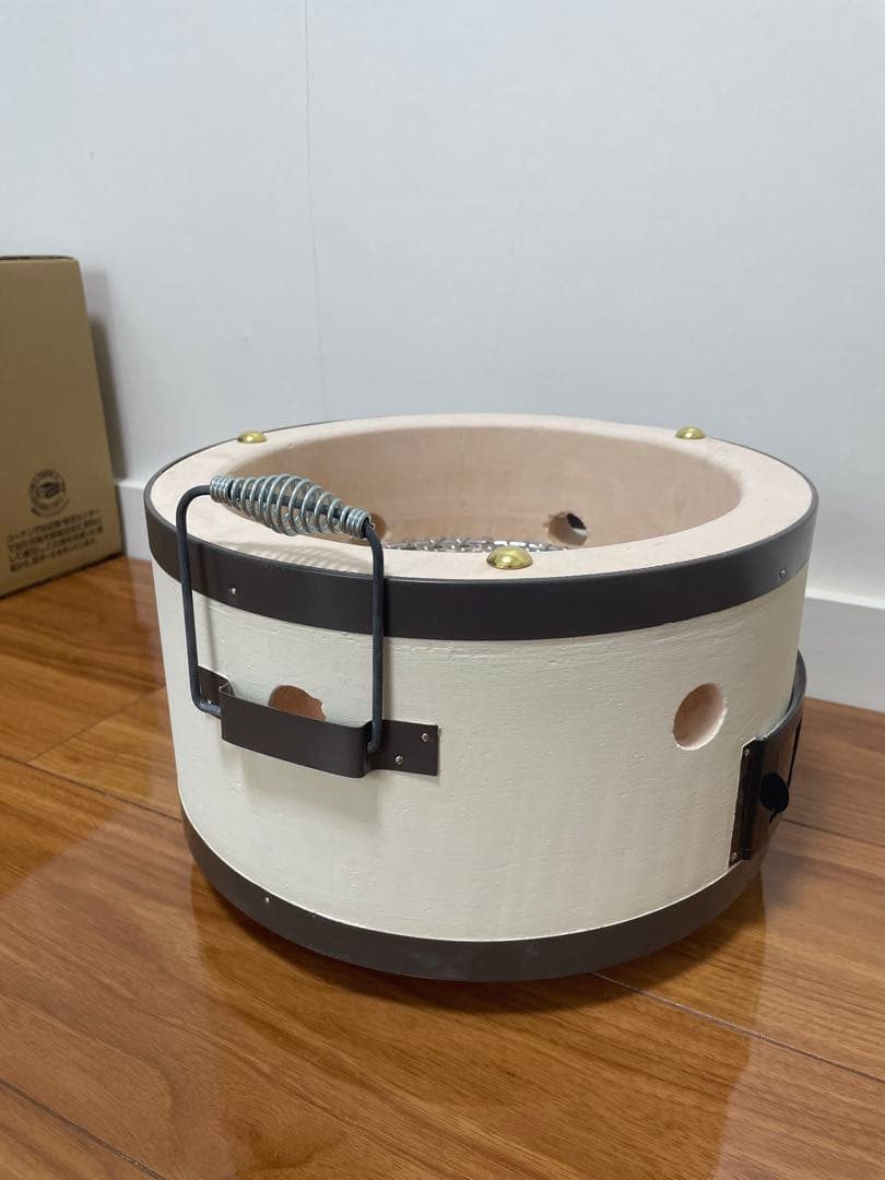 絶版入手不可 能登ダイヤ工業 極厚天然珪藻土切り出し七輪30cm特大　ステン網付