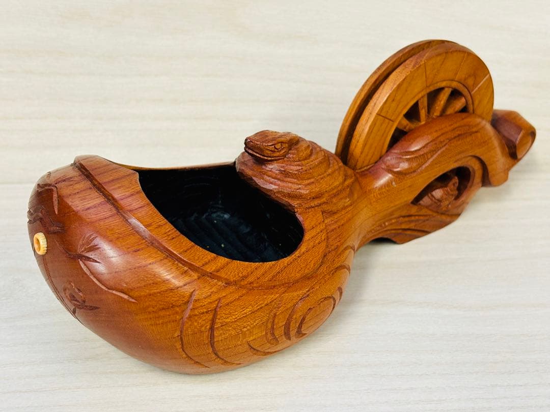 墨壺　成孝作　彫刻師　真保成孝　大工道具　墨壺　墨坪　墨つぼ　すみつぼ　蛇　ヘビ