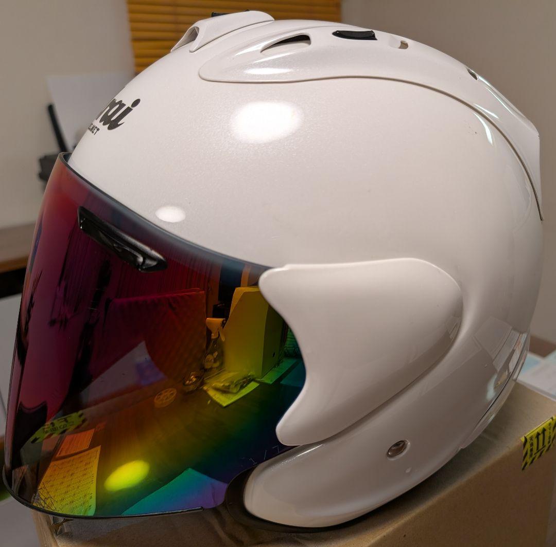 Arai SZ-RAM4 ジェットヘルメット61-62cmホワイトミラーシールド