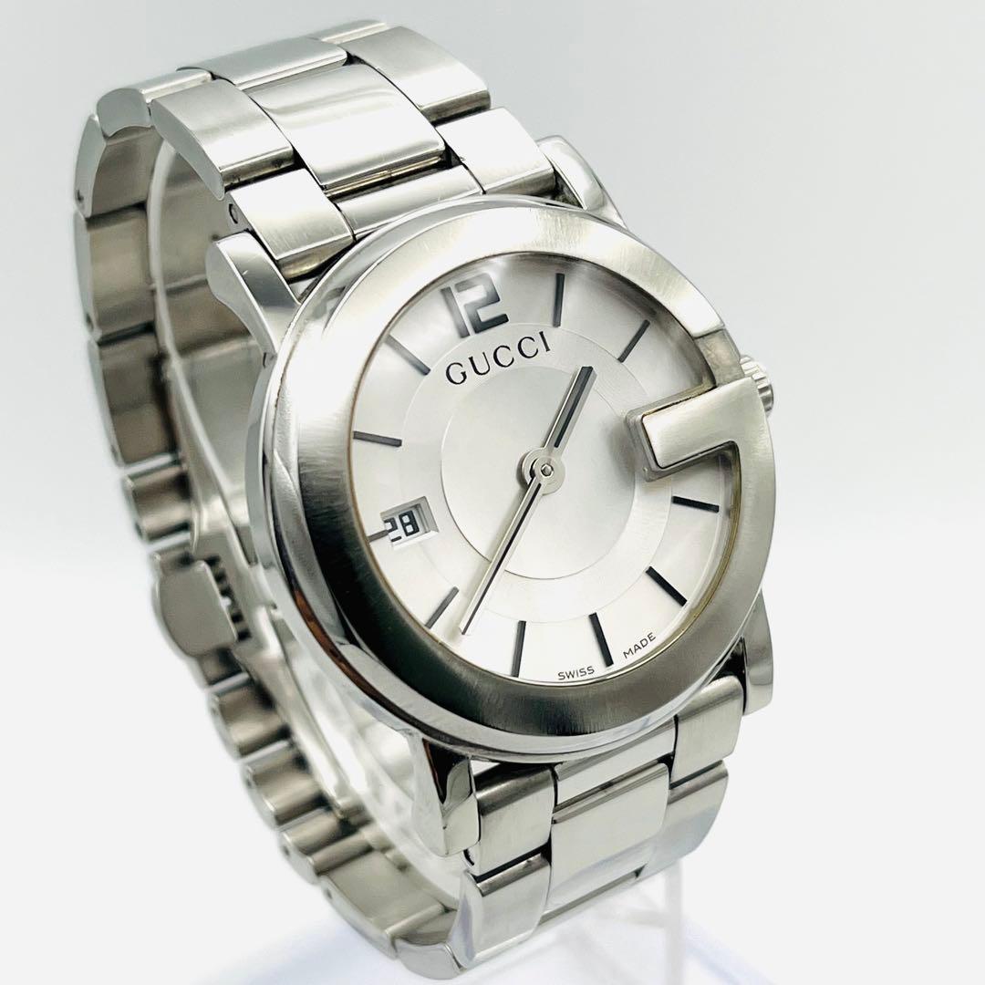 【極美品】GUCCI 101J シルバー文字盤 シルバーベルト