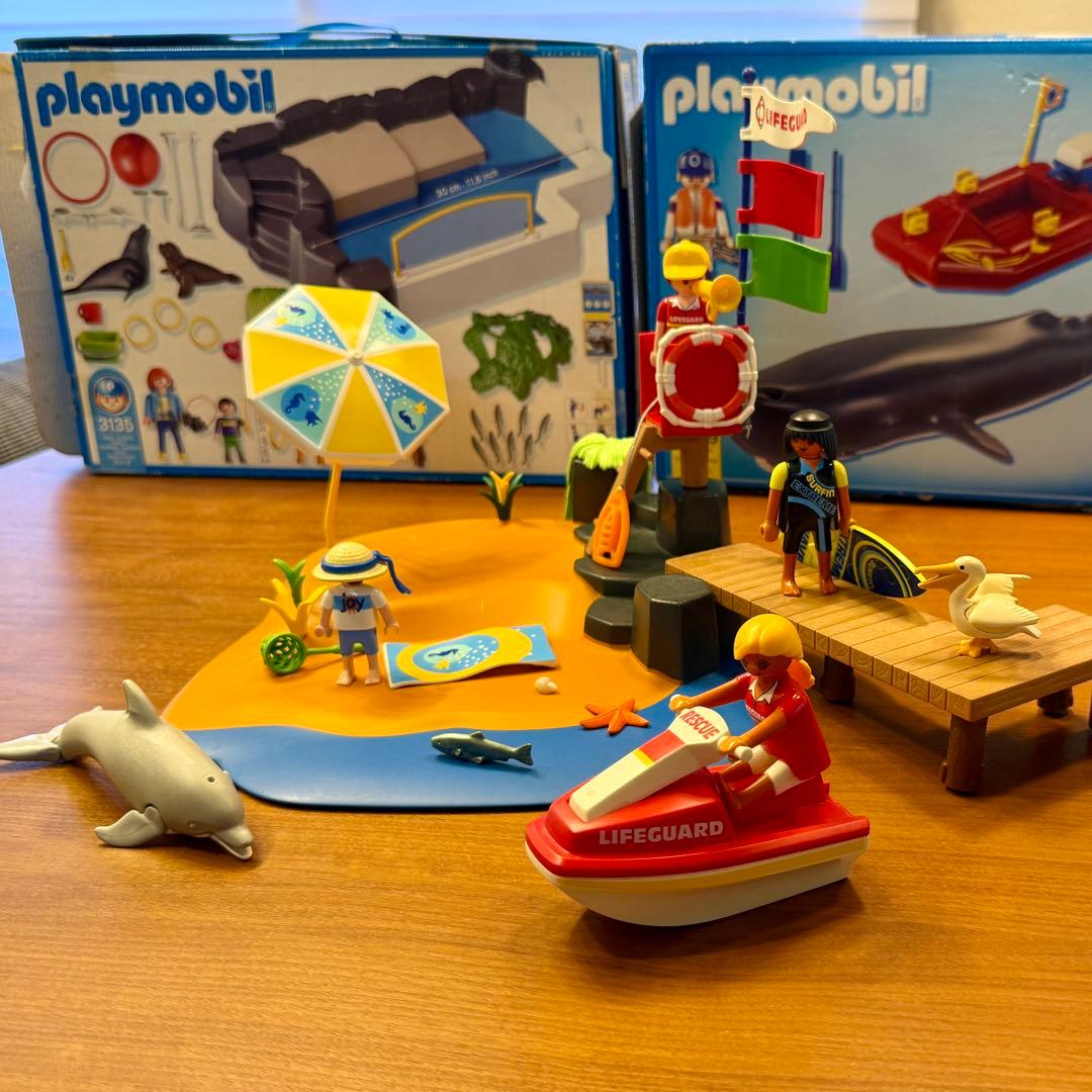 プレイモービル 海の生き物系まとめ売り＋おまけ付き【3135】【4489】