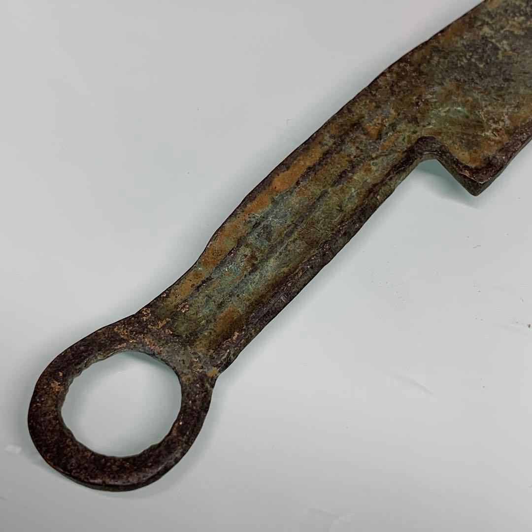 古銭幣　銅製刀幣　古代中国戦国時代「斉法化刀」青銅刀貨