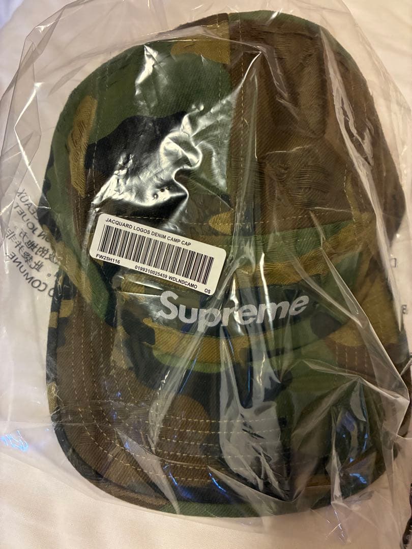 【新品未使用】Supreme Jacquard Logos Camp Cap