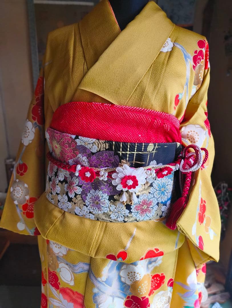 『6点セット』からし色　振袖