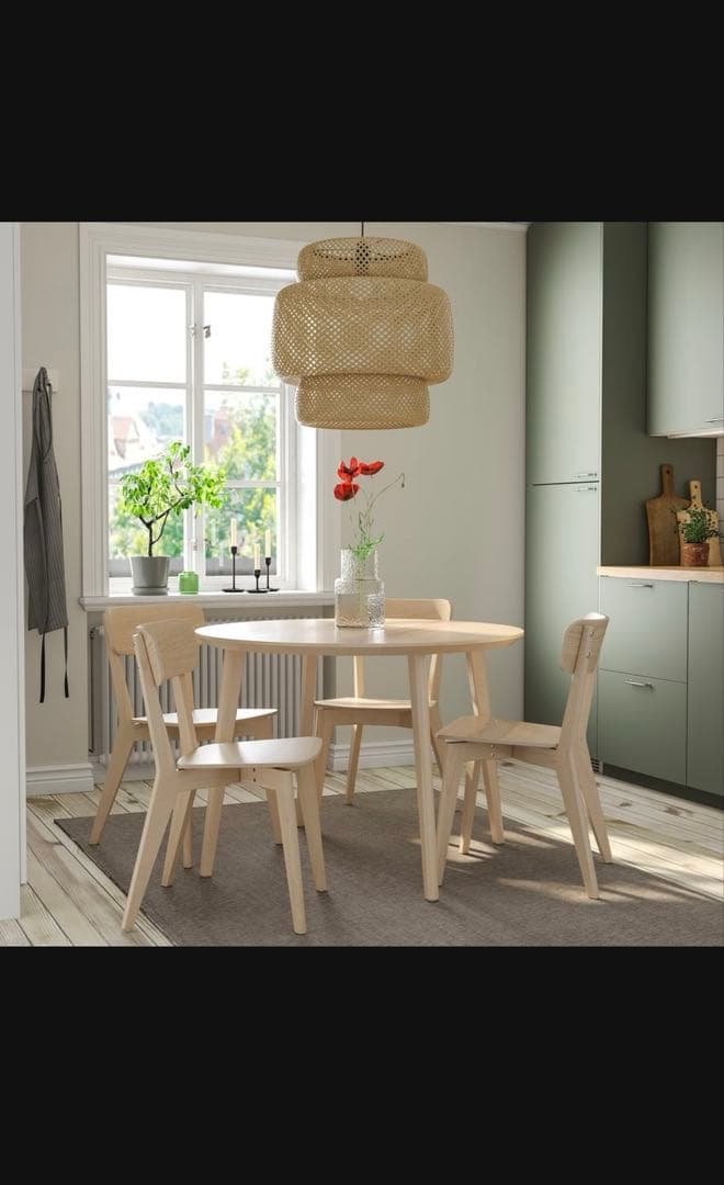 IKEA ダイニングテーブル　LISABO アッシュ材 突き板