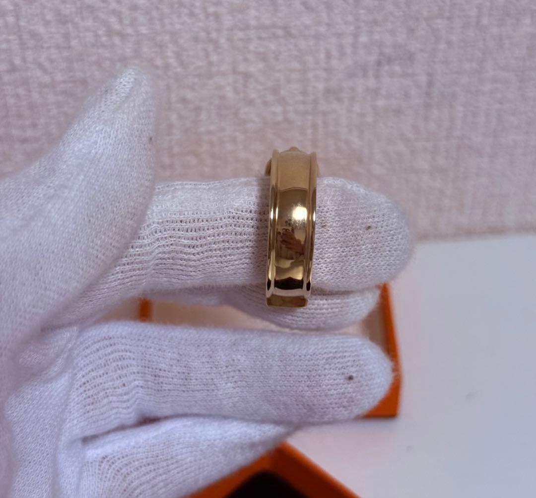 美品　HERMES エルメス スカーフリング　ゴールド