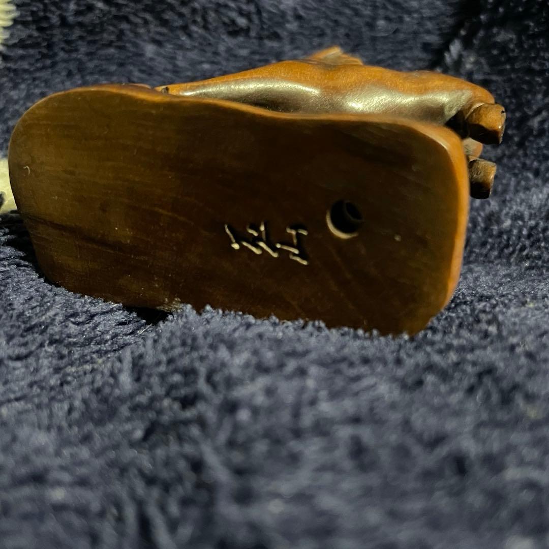 【木彫り】躍動感ある2頭の馬の置物／ハンドメイド彫刻／インテリア雑貨