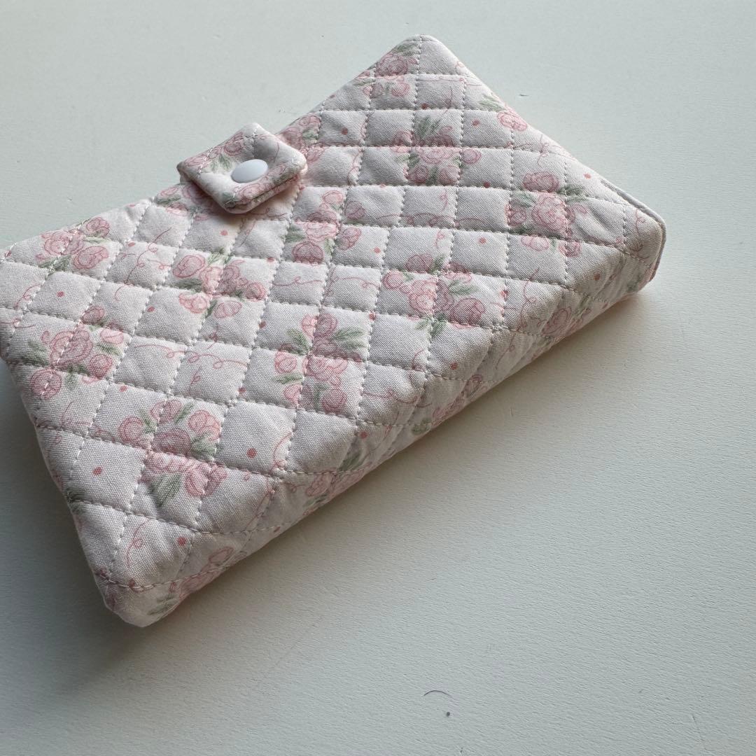 バインダーカバー　ピンク　花柄　A6 ティーコースター　韓国