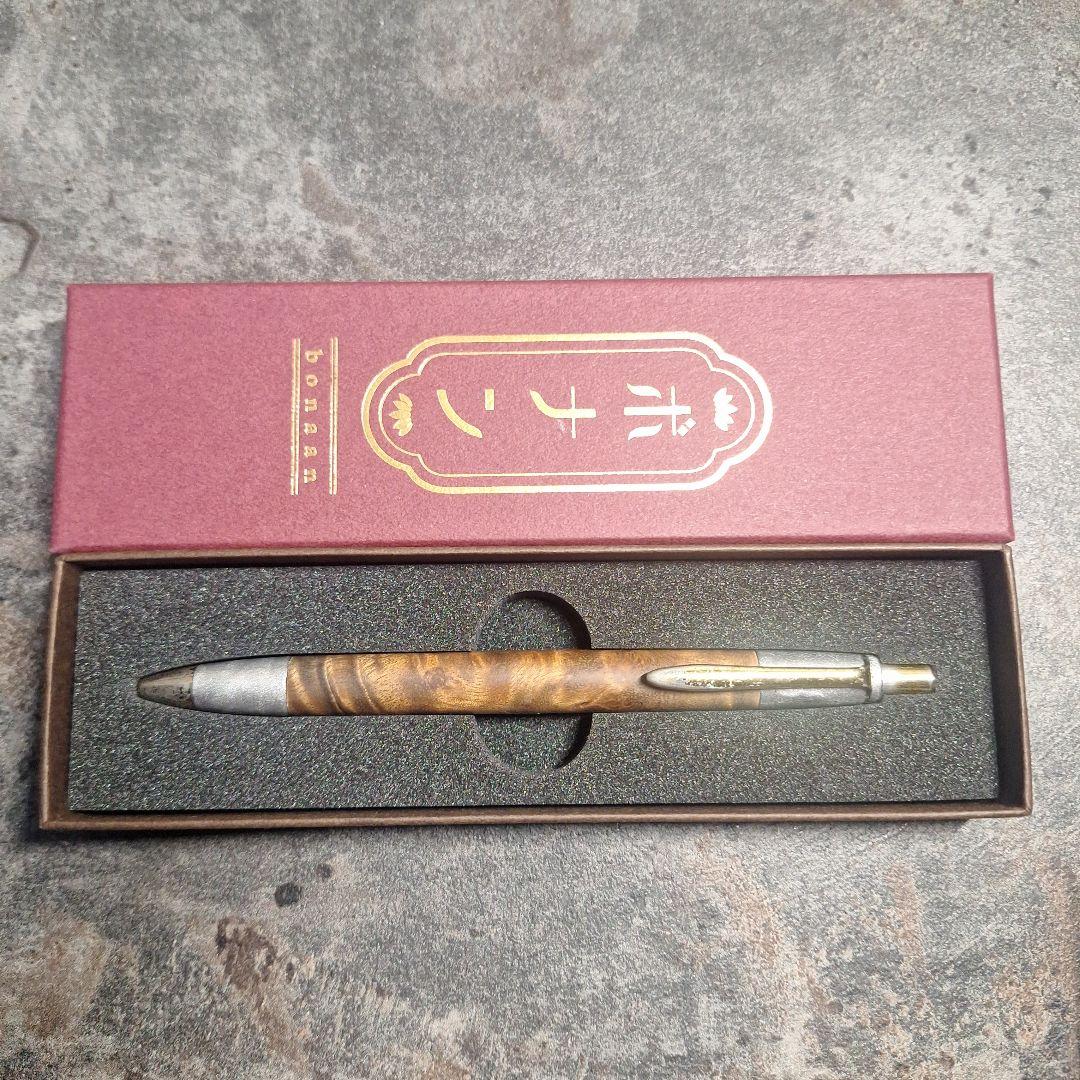 ボナンペン　マーブルウッド　シャーペン　斑紋金具風