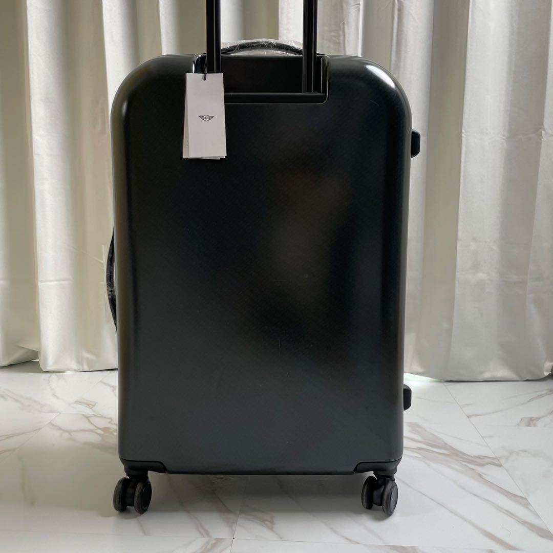 ミニクーパー　キャリーケース　黒　旅行　ロゴ　4輪　ファスナー　ロック式