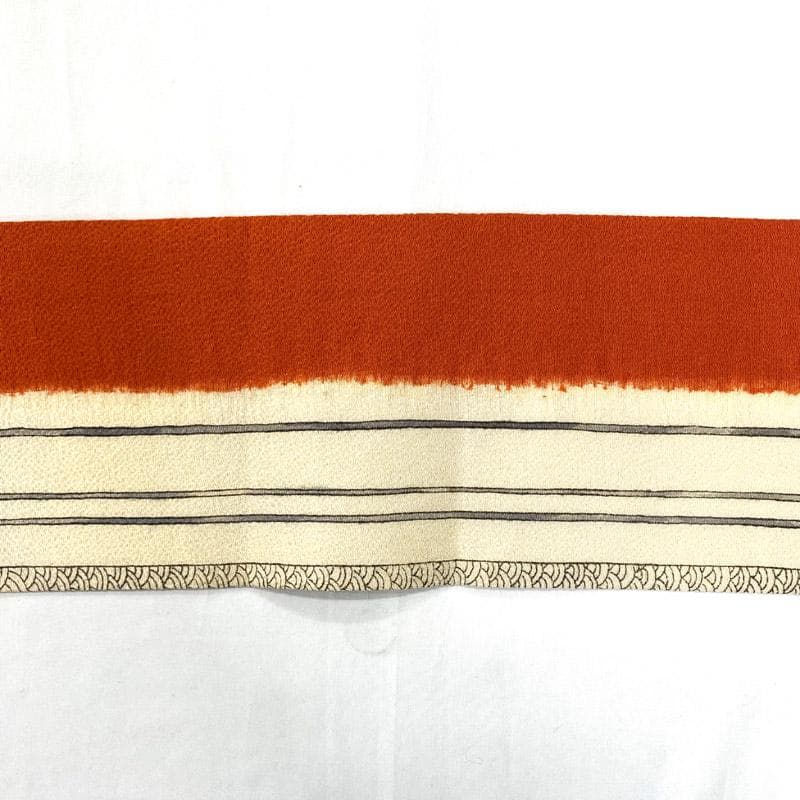 508mn63▲多ち花 縮緬 花唐草 青海波 九寸名古屋帯▲美品