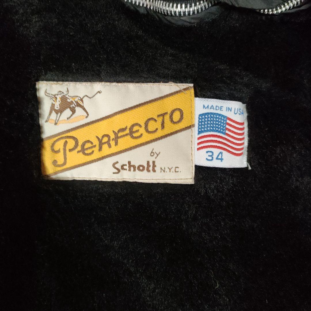 重厚な革質　美品　人気 Schott　641 牛タグ　３４ ヘビーステアハイド