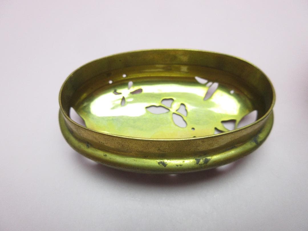 蝶彫刻 火屋 陽刻 花紋 古い 香炉 E90918