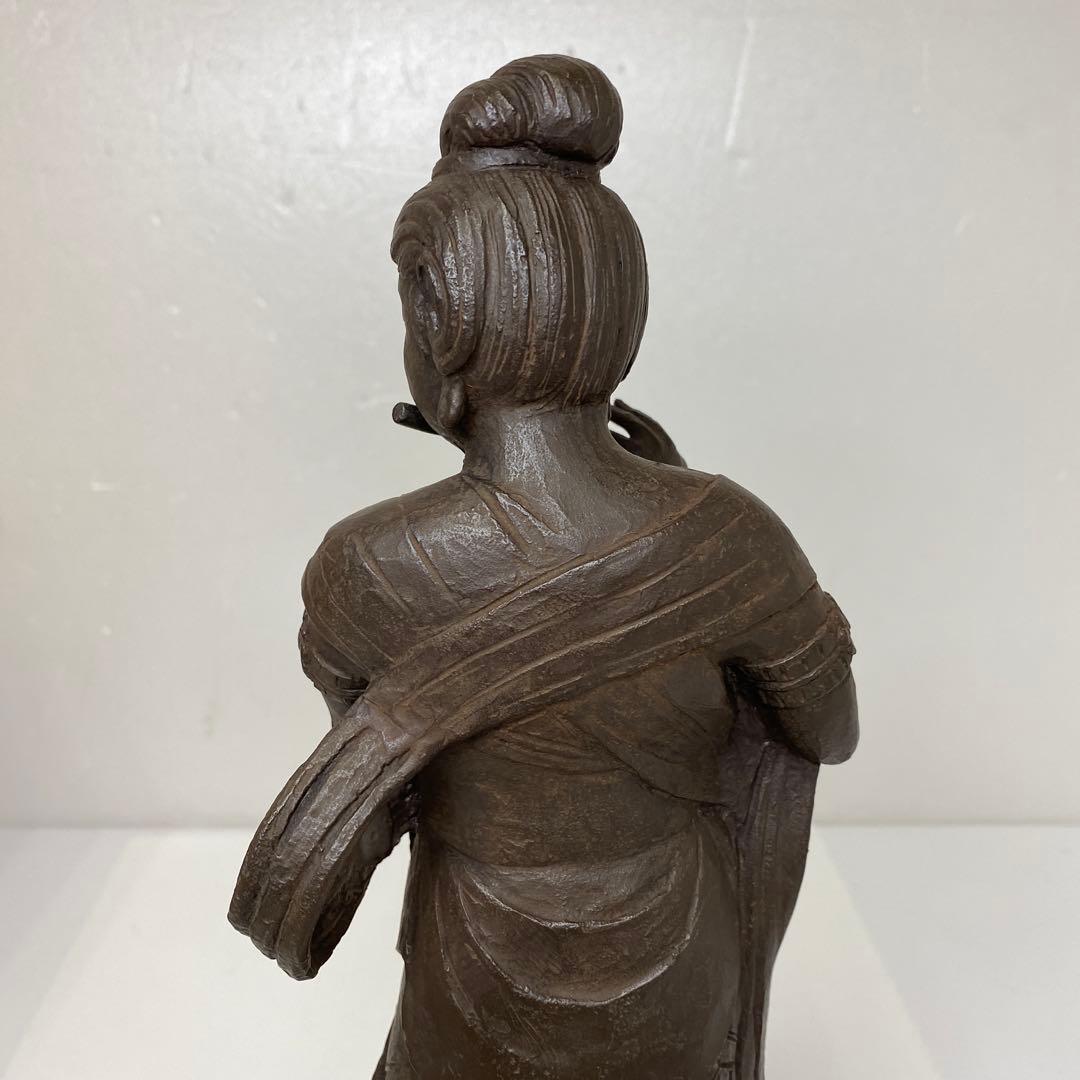 喜多敏勝　ブロンズ「幸笛」　共箱　3807g トヒト　東さ7-0713☆2F