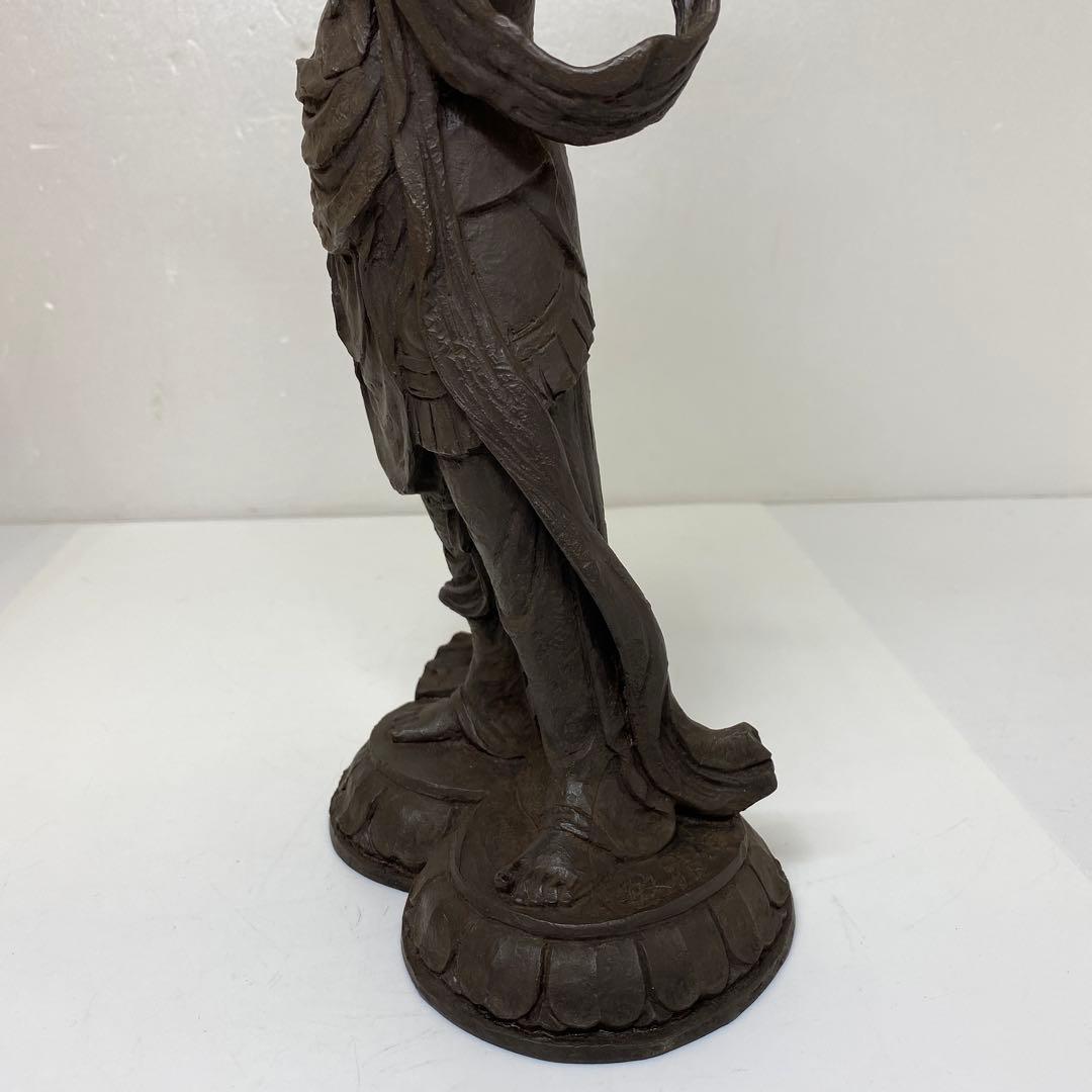 喜多敏勝　ブロンズ「幸笛」　共箱　3807g トヒト　東さ7-0713☆2F