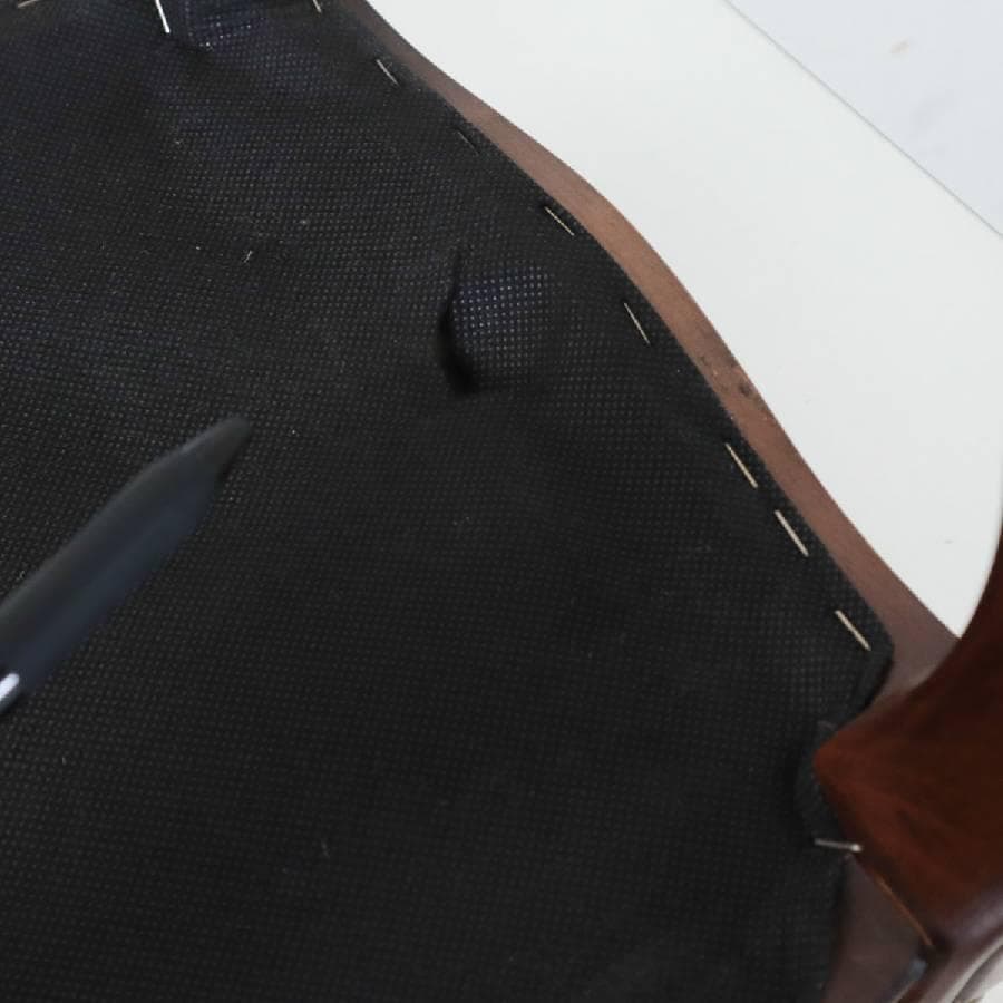 値下イタリアンクラシカル家具 猫脚スツール グリーン系ストライプ柄 鋲打ち 彫刻