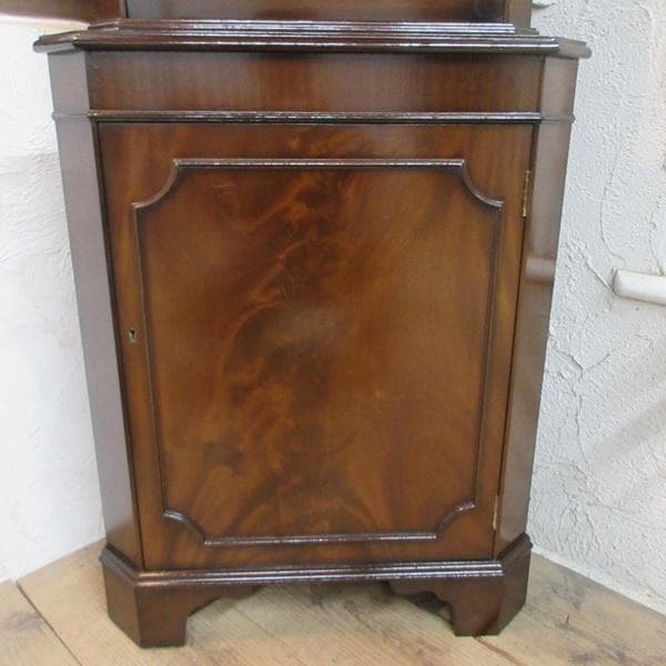 イギリス アンティーク 家具 コーナーキャビネット 飾り棚 店舗什器 6021e