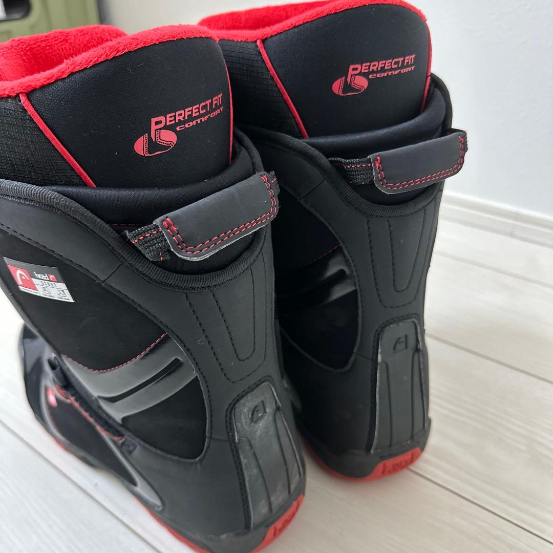 head スノーボードブーツ ブラック/レッド ボアシステム