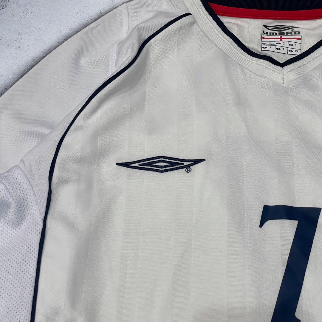 【良品】2002 イングランド代表 ホーム ユニフォーム #7 ベッカム