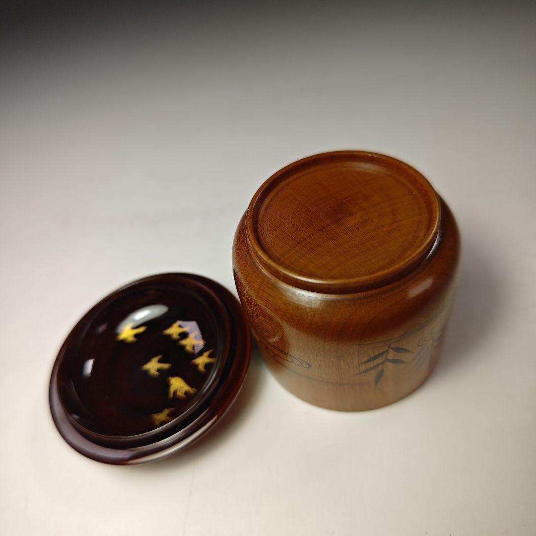 イ687　棗『高橋正良作』 『淡々斎好　苫屋　棗　共箱』茶道具　漆塗