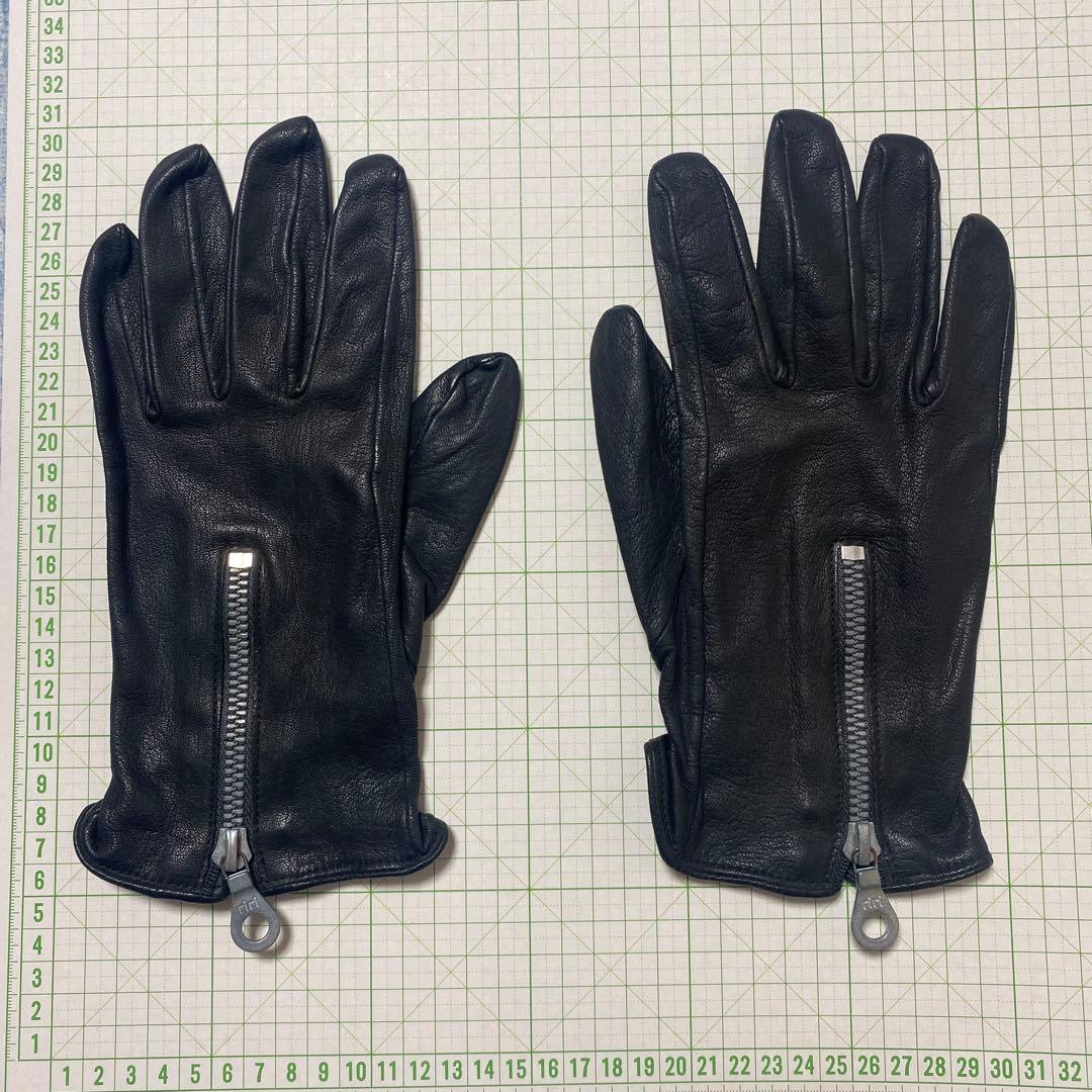 イサムカタヤマ　ブラックレザー手袋 グローブMサイズ
