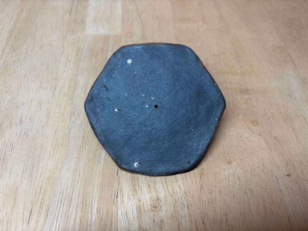 ㊻備前焼 宝瓶 登り窯 梅 うめ ウメ 6角 手びねり 急須