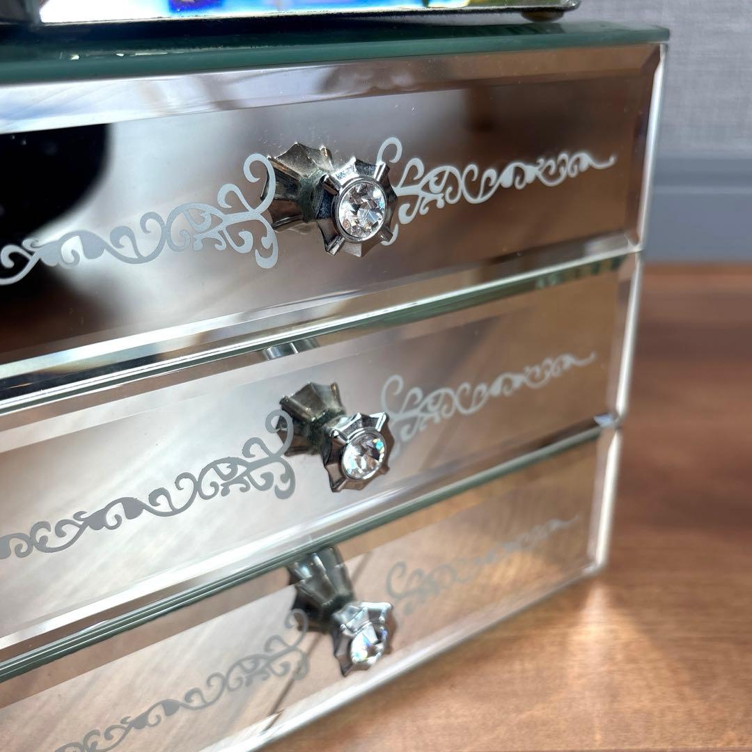 【美品・非売品】ジルスチュアート　ガラスコスメ収納　引き出し・フタ付きケース