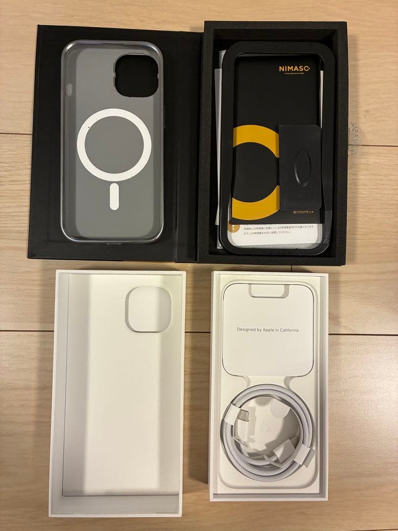 iPhone 15 SIMフリー 128GB ブラック 付属品・ガラスフィルム有