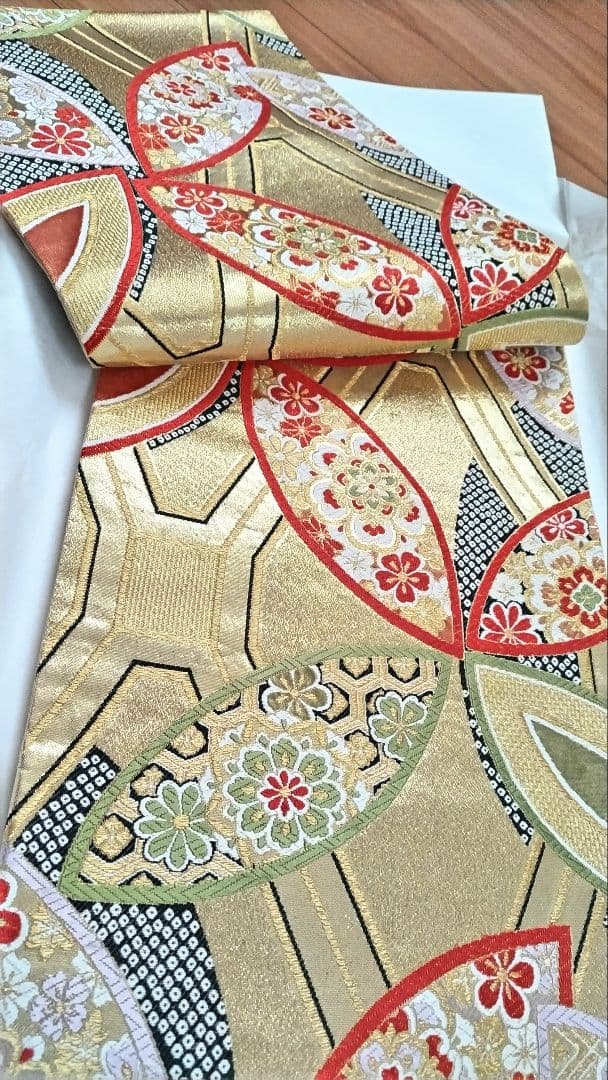 振袖フルセット　成人式前撮り卒業式　紺色桜菊牡丹鞠古典柄　振袖一式　正絹