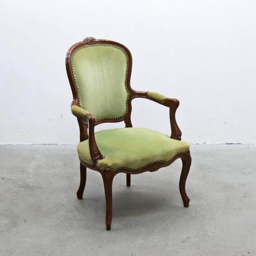 クラシカル ロココ 猫脚 アームチェア ダイニングチェア アンティーク 2