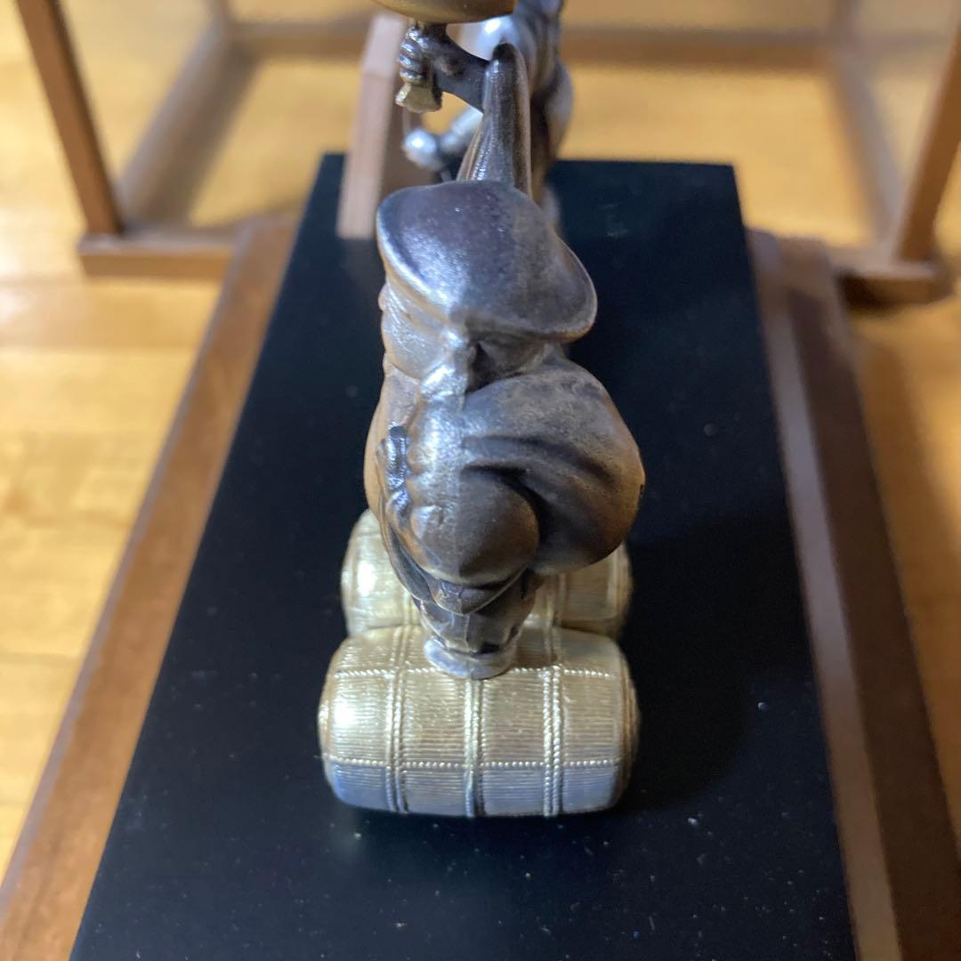 霹*！様 【縁起物・開運】大黒天　恵比寿　武比古作　純銀　工芸品　置物