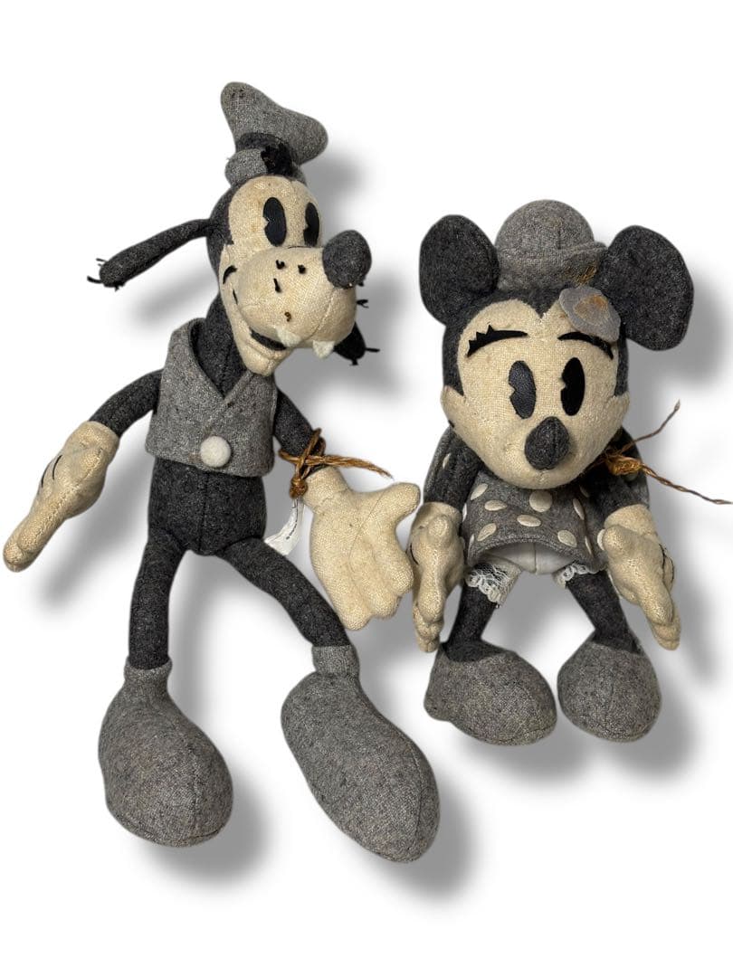 ディズニー ミニー＆グーフィー ヴィンテージぬいぐるみ 2体セット　s-12-2