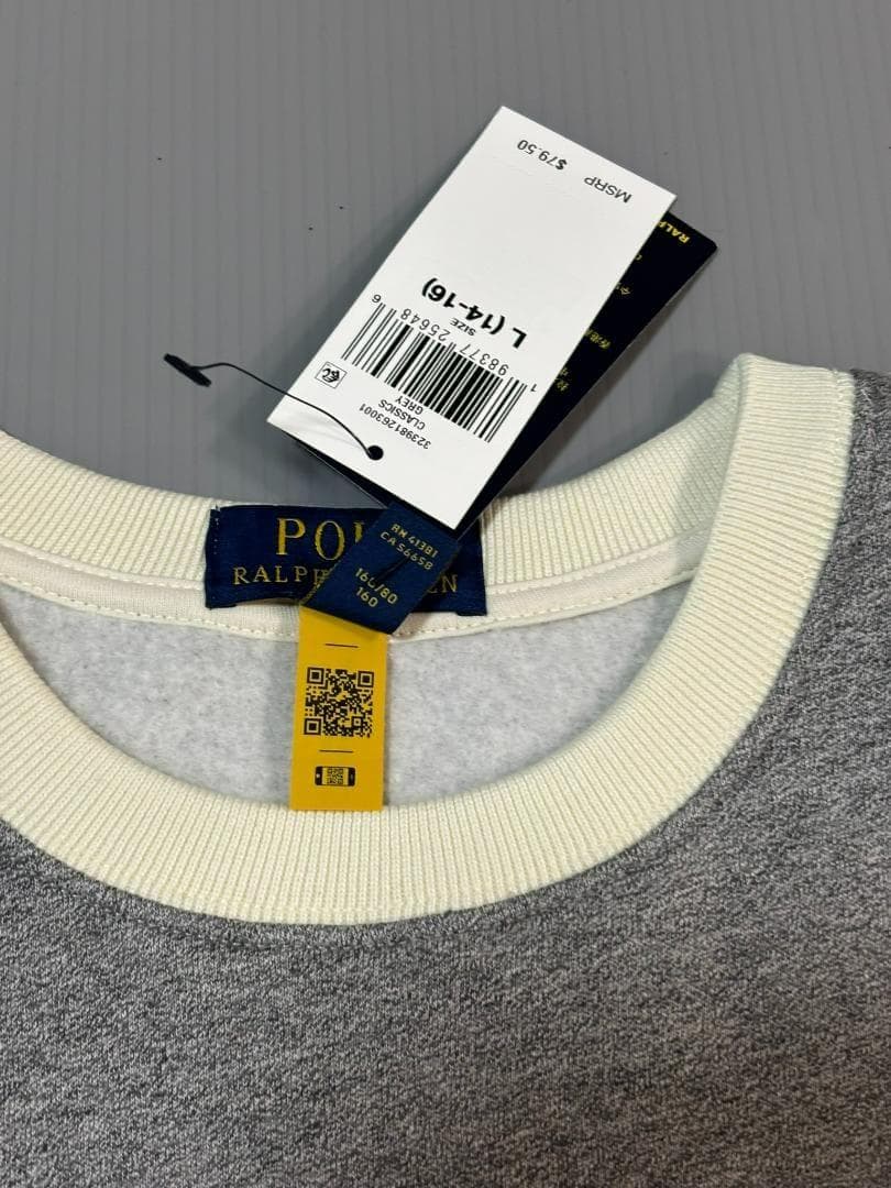 2025最新新品ラルフローレンスウェット　ポロベア トレーナー　ボーイズL160