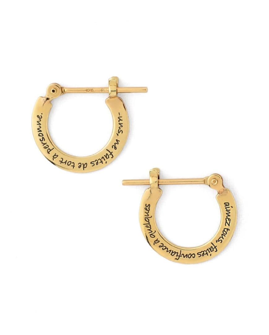 新品　letter・プレートフープピアス　シエナロゼ　k10　ピアス